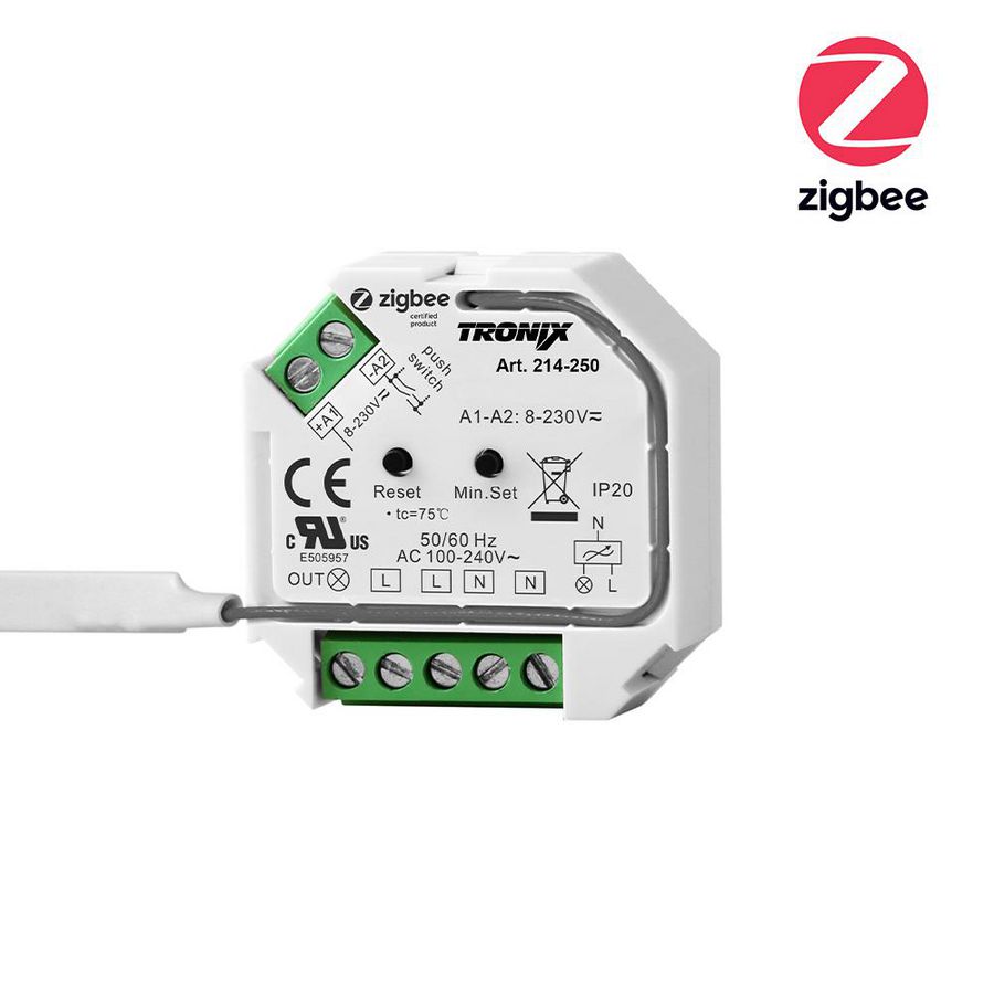 Ontvanger Zigbee 100-240V fase-afsnij dimbaar inbouw
