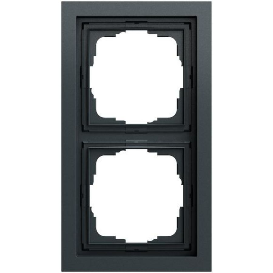 Afdekraam 2-v Gira F200 antracit(gel.)