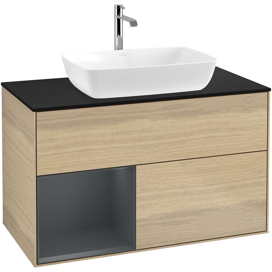Wastafelonderkast Finion 1000x603x501mm Oak Veneer F772HGPC