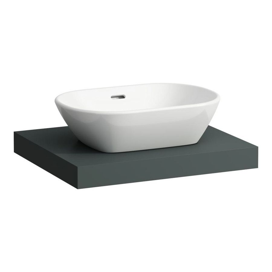 Wastafelblad LANI 60cm met uitsparing midden traffic grey