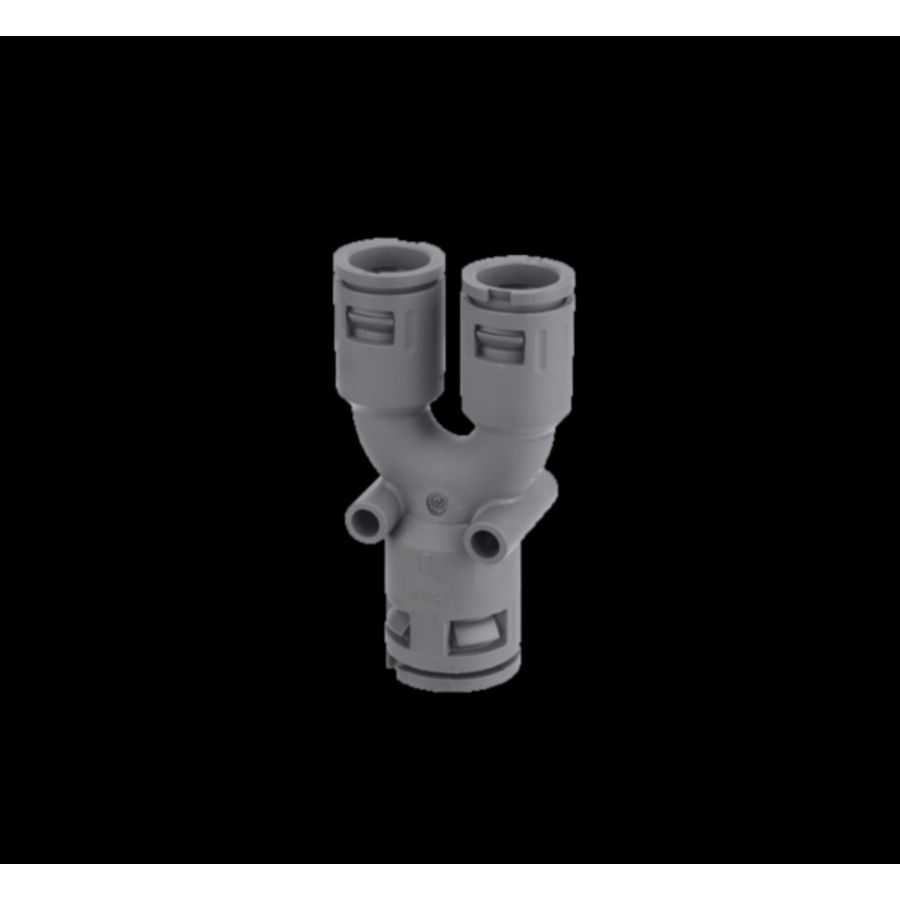 Y-stuk PA kunststof Ø34,5mm - 2x Ø28,5mm grijs IP68/ IP69K VVE=10