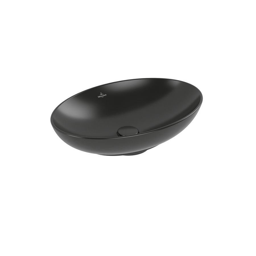 Opzetwastafel Loop Friends 560x380mm Pure Black CeramicPlus  4A4700R7