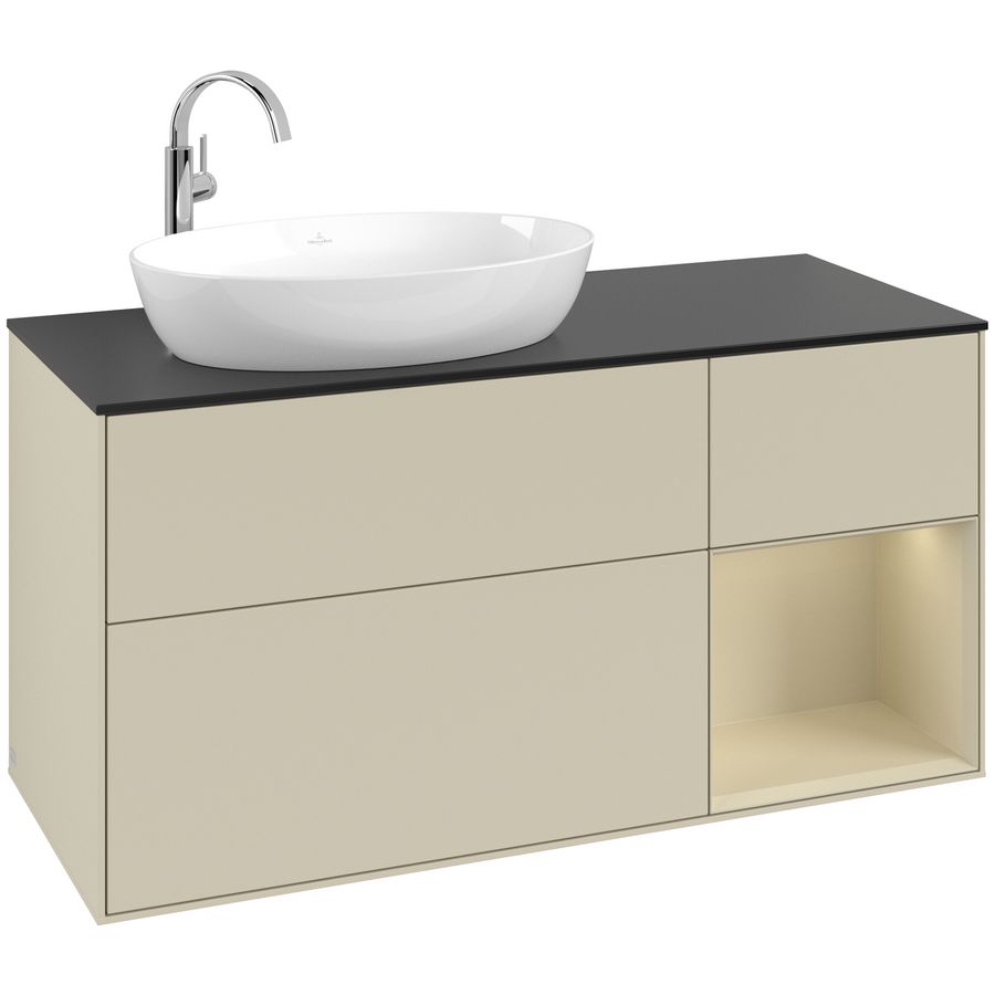 Wastafelonderkast Finion 1200x603x501mm S.Grey Matt Lacquer F932HJHJ