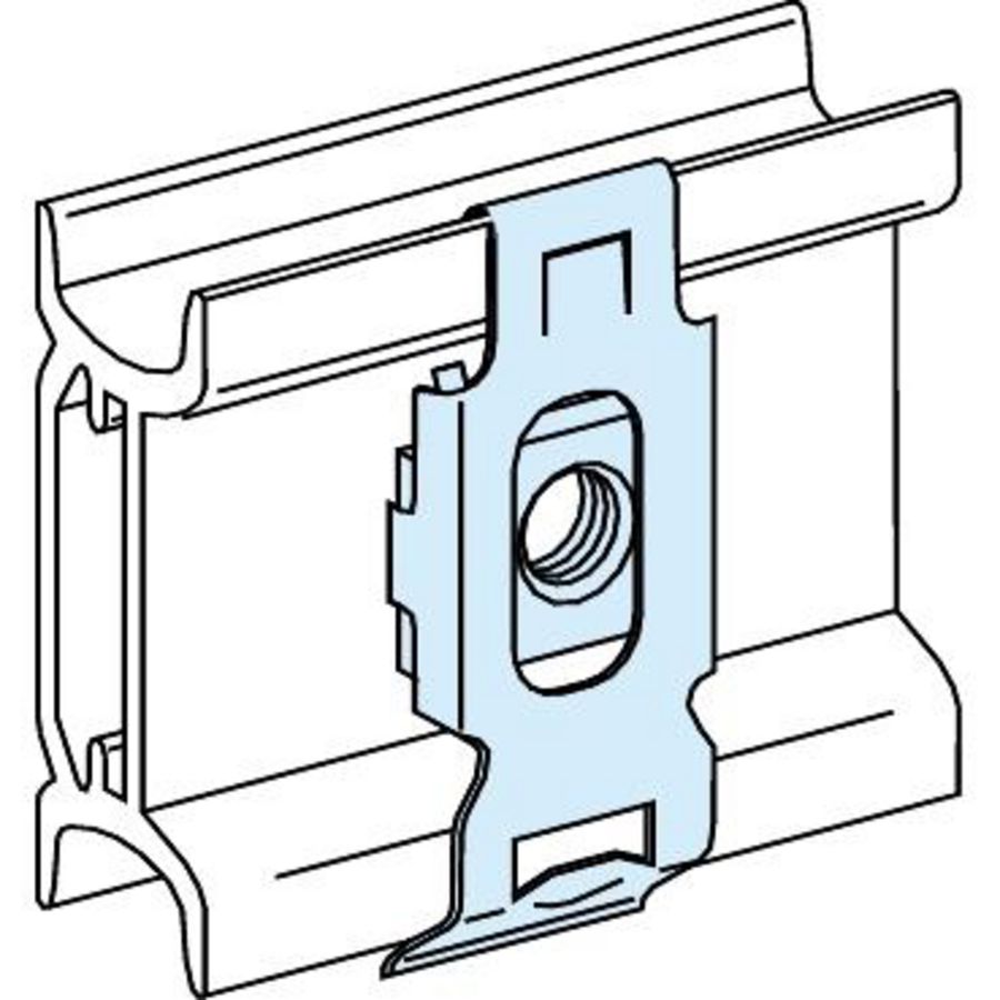 Doos a 20st. Bevestigingmoeren DIN-RAIL M4 Prisma