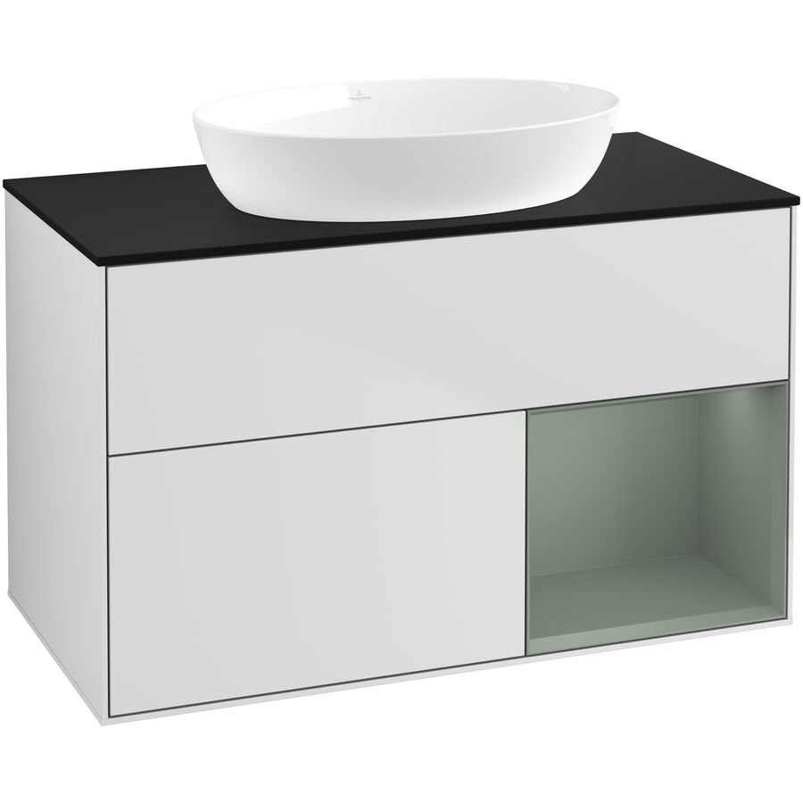 Wastafelonderkast Finion 1000x603x501mm White Matt Lacquer FA22GMMT