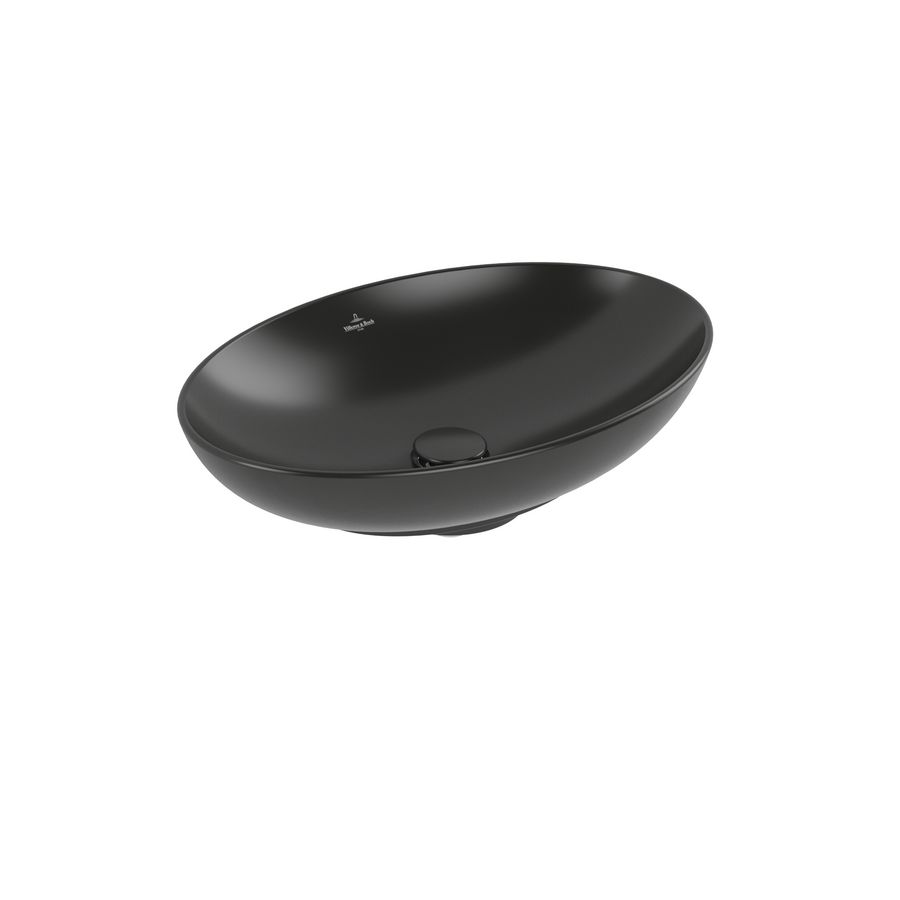 Opzetwastafel Loop Friends 560x380mm Pure Black CeramicPlus  4A4701R7