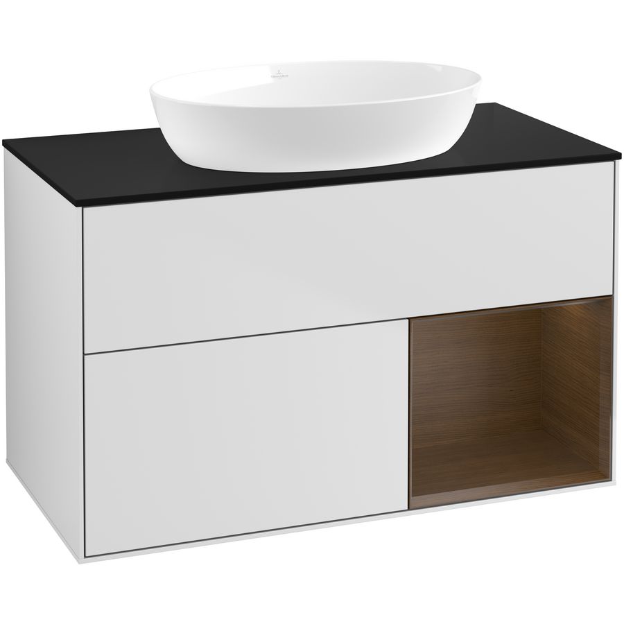 Wastafelonderkast Finion 1000x603x501mm White Matt Lacquer FA22GNMT