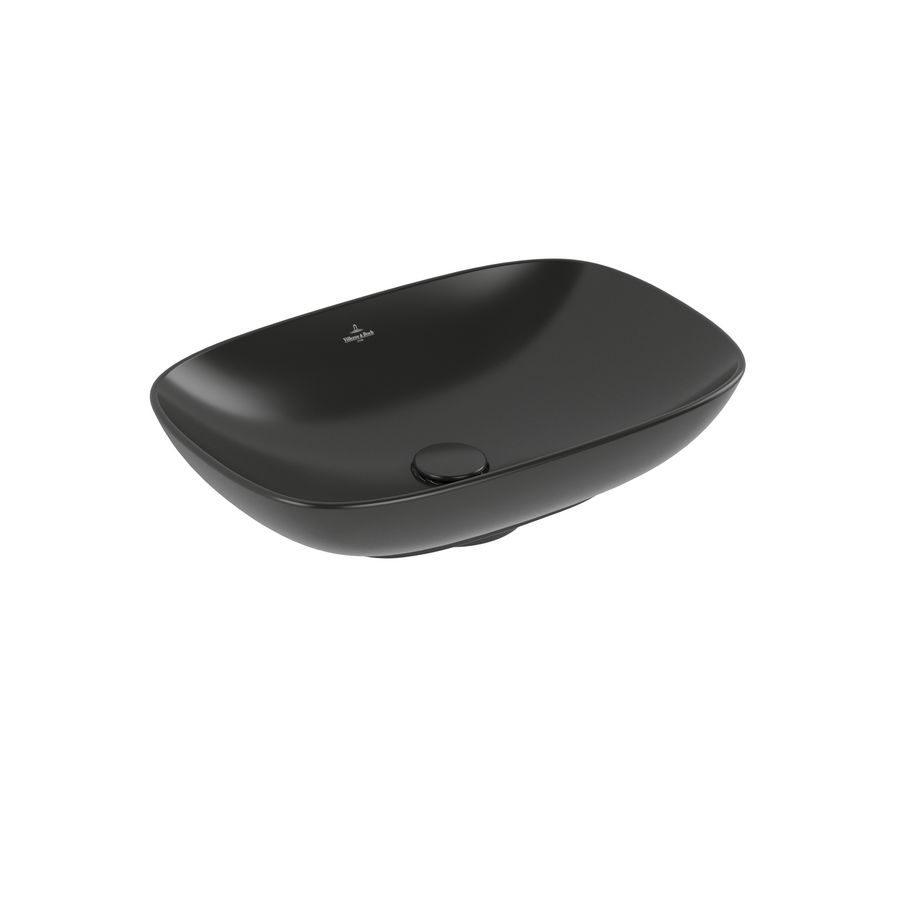 Opzetwastafel Loop Friends 560x380mm Pure Black CeramicPlus  4A4900R7