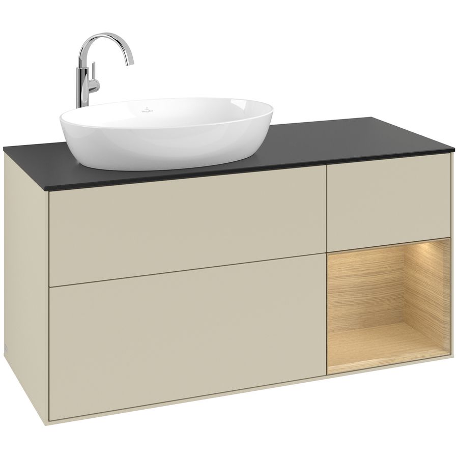 Wastafelonderkast Finion 1200x603x501mm S.Grey Matt Lacquer F932PCHJ