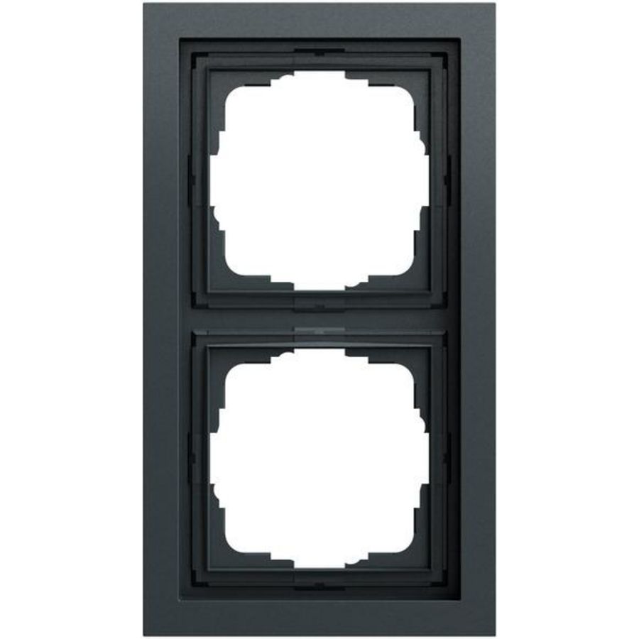 Afdekraam 2-v Gira F200 antracit(gel.)