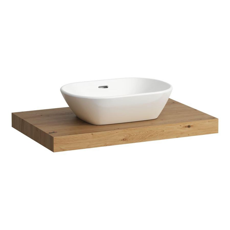 Wastafelblad LANI 80cm met uitsparing midden wild oak
