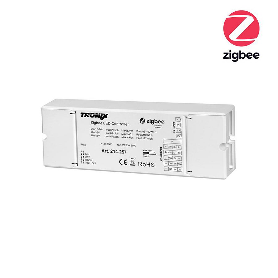 Ontvanger Zigbee 12-48V RGB+TW/RGBW/RGB/TW/1.5CH.