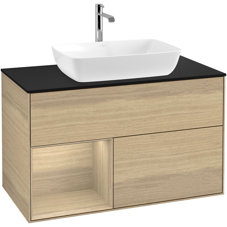 Wastafelonderkast Finion 1000x603x501mm Oak Veneer F772PCPC