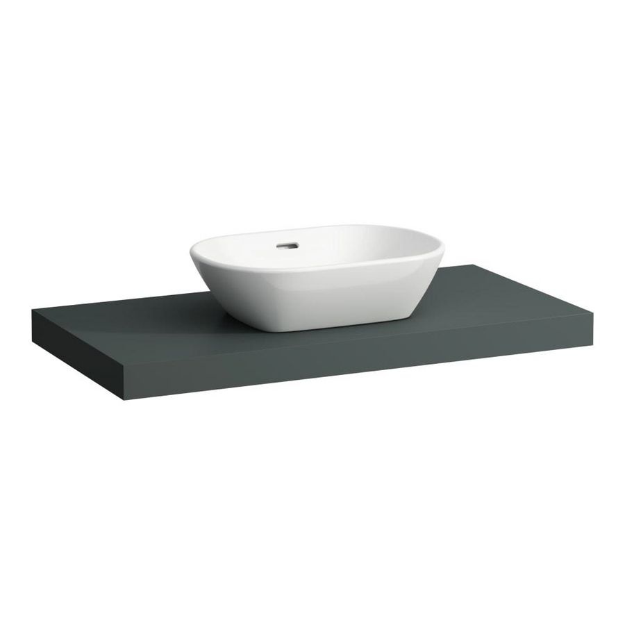 Wastafelblad LANI 100cm met uitsparing midden traffic grey
