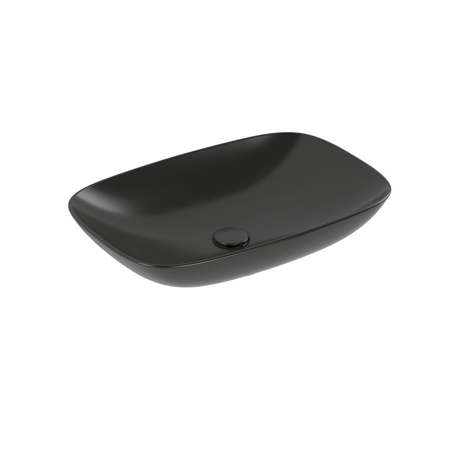 Opzetwastafel Loop Friends 620x420mm Pure Black CeramicPlus  4A5000R7