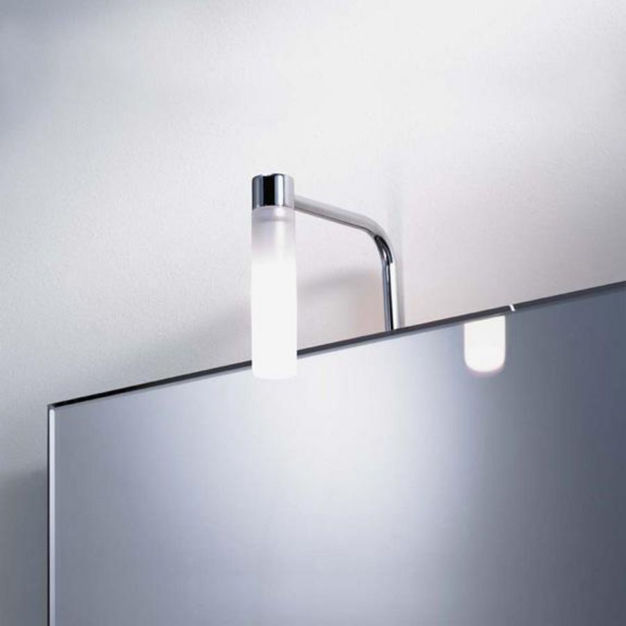 Spiegellamp chr/glas matwit 230V 40W G9 B26xH190xD95m