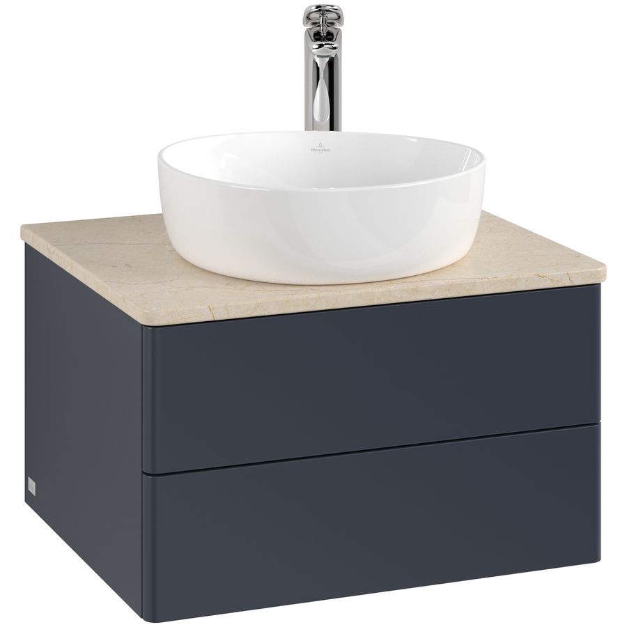 Wastafelonderkast Antao 600x360x500mm Mid.Blue Matt Lacquer L18053HG