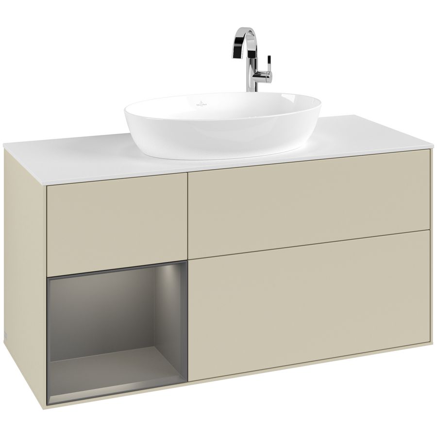 Wastafelonderkast Finion 1200x603x501mm S.Grey Matt Lacquer F941GKHJ