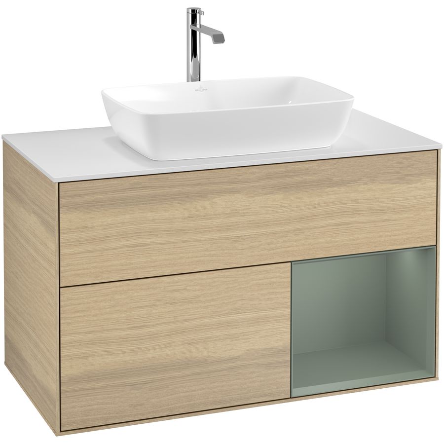Wastafelonderkast Finion 1000x603x501mm Oak Veneer F781GMPC