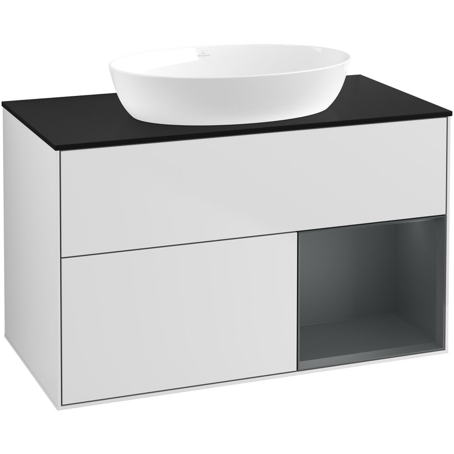 Wastafelonderkast Finion 1000x603x501mm White Matt Lacquer FA22HGMT
