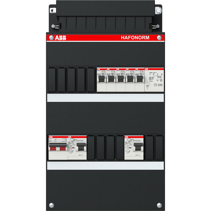 Installatiekast 5x achter 2x30mA + T + HS 1-f