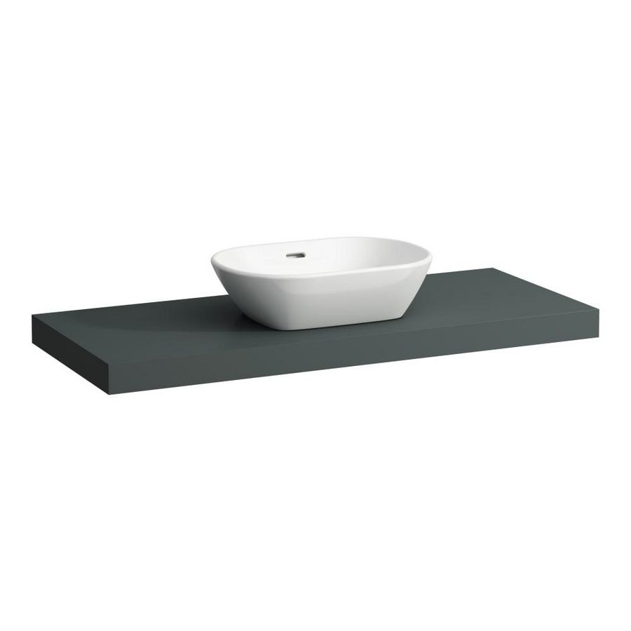 Wastafelblad LANI 120cm met uitsparing midden traffic grey