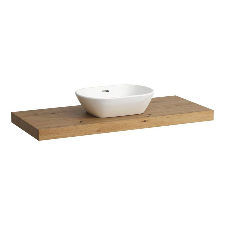 Wastafelblad LANI 120cm met uitsparing midden wild oak