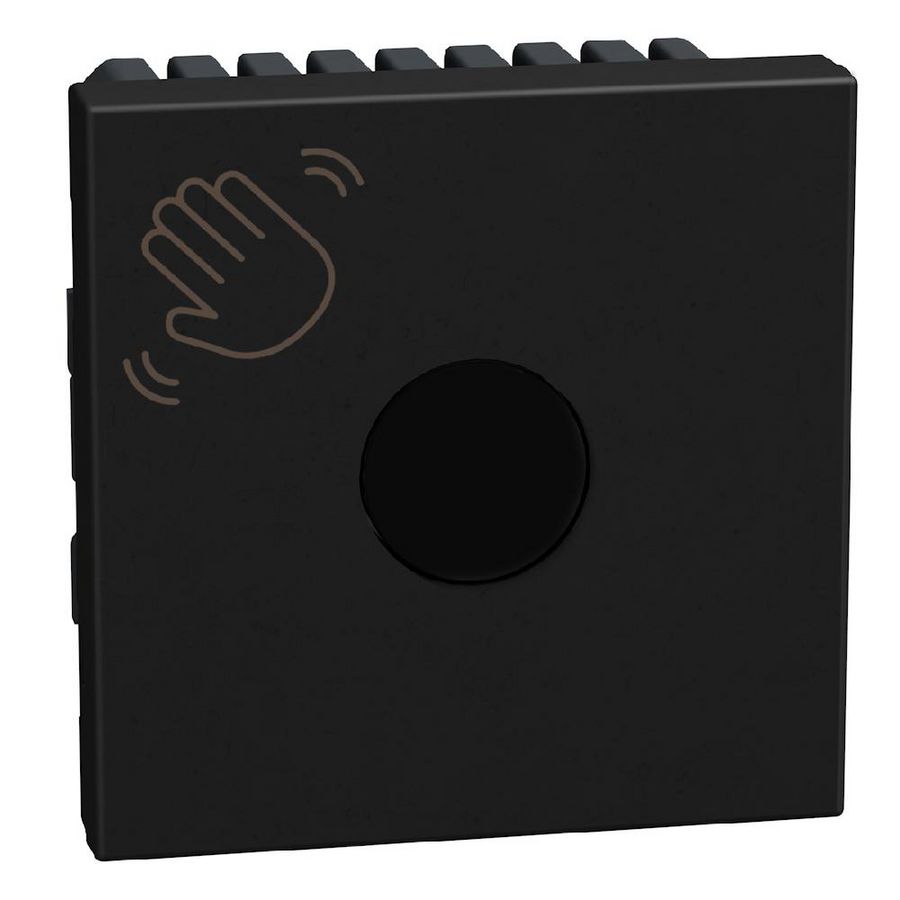 Light Now contactloze drukknop voor deur - 2 modules - zwart