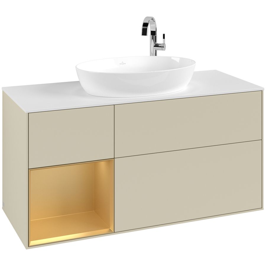 Wastafelonderkast Finion 1200x603x501mm S.Grey Matt Lacquer F941HFHJ