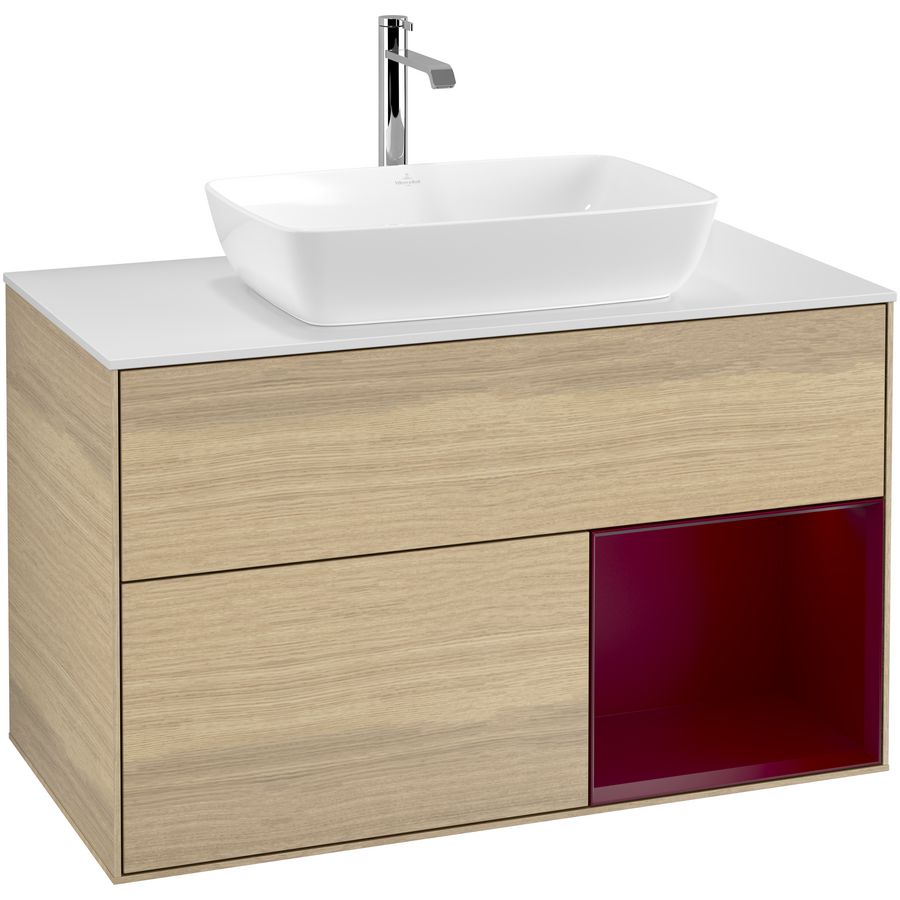 Wastafelonderkast Finion 1000x603x501mm Oak Veneer F781HBPC