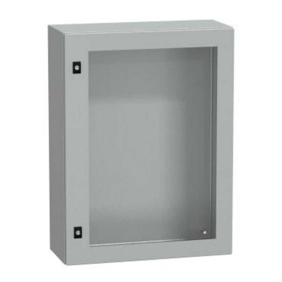 Deur 800x600x250mm IP66 / IK08 Transparant RAL70 Spacial CRN