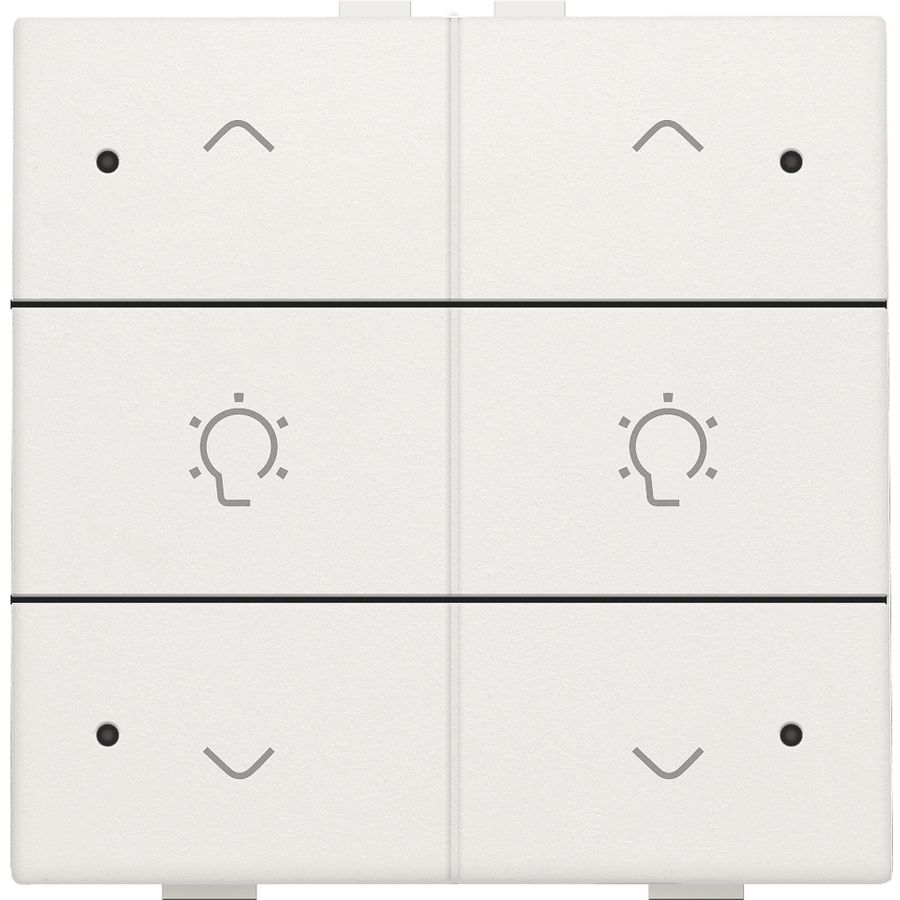 Dubbele dimbediening met led Home Control white