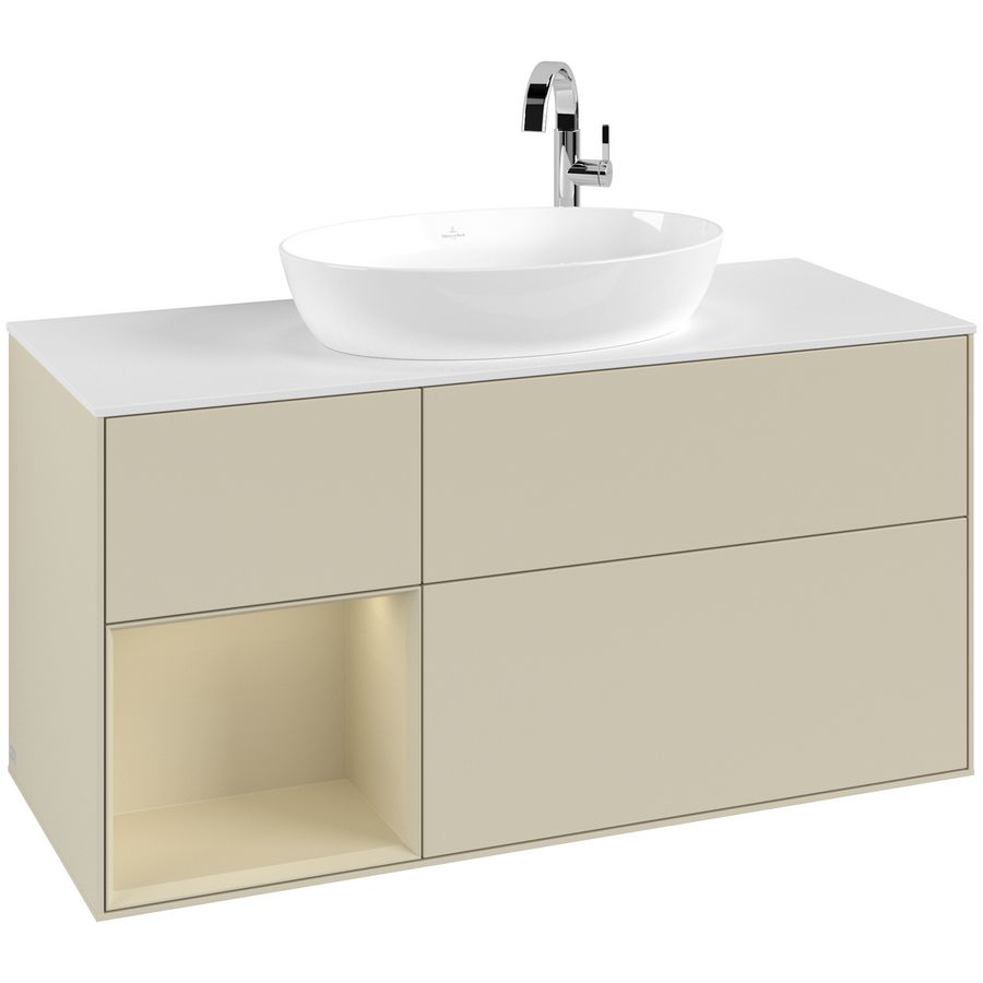 Wastafelonderkast Finion 1200x603x501mm S.Grey Matt Lacquer F941HJHJ