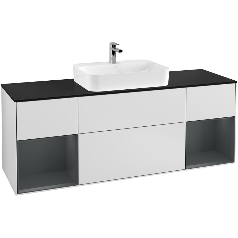 Wastafelonderkast Finion 1600x603x501mm White Matt Lacquer F452HGMT