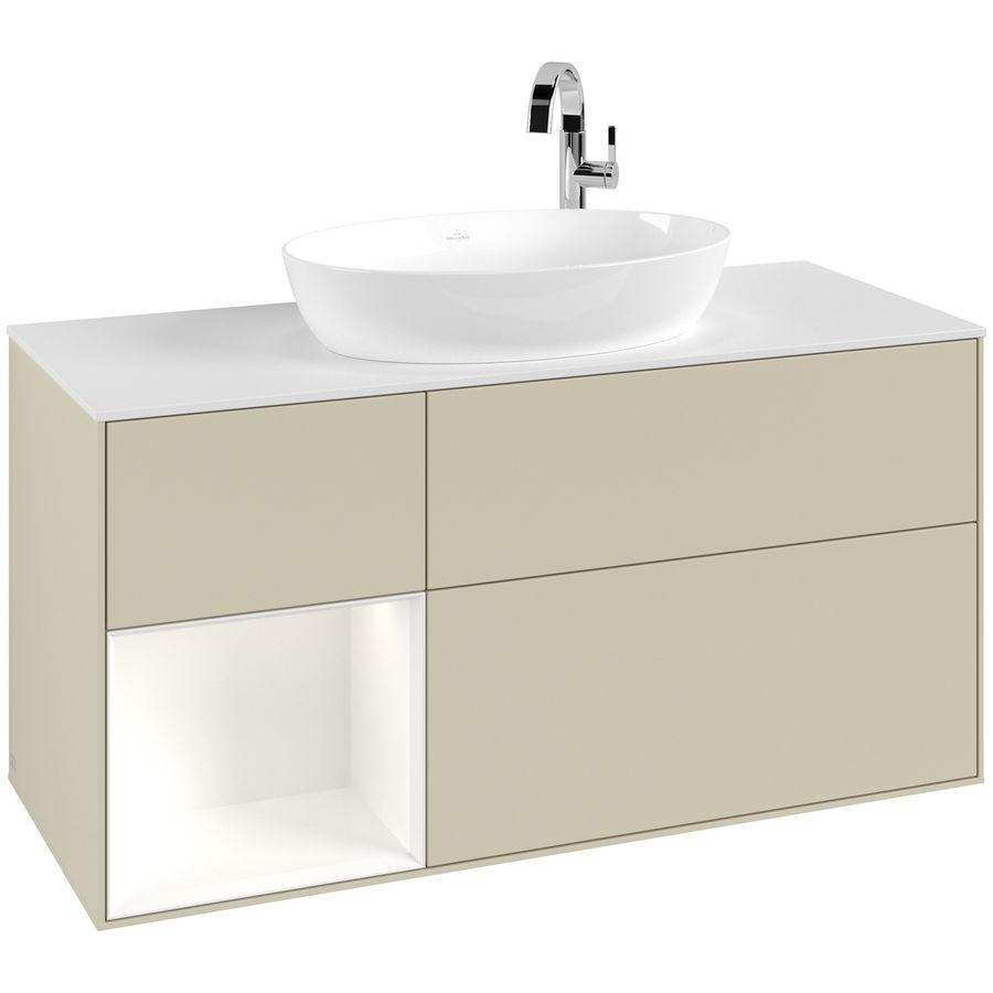 Wastafelonderkast Finion 1200x603x501mm S.Grey Matt Lacquer F941MTHJ