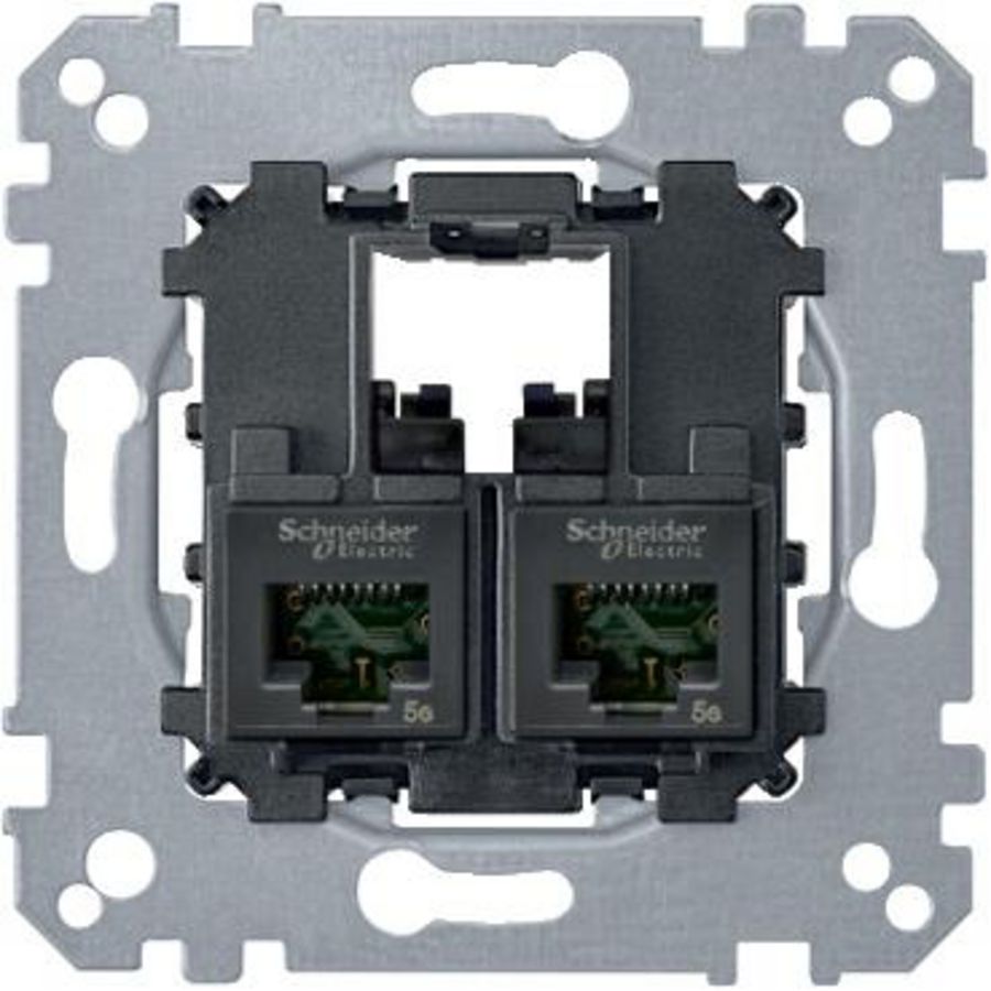 Sokkel RJ45 2-voudig CAT5E UTP Actassi Merten