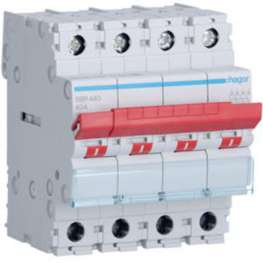 Modulaire lastscheider 4P 40A rode tuimel