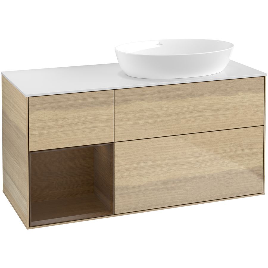 Wastafelonderkast Finion 1200x603x501mm Oak Veneer GA41GNPC