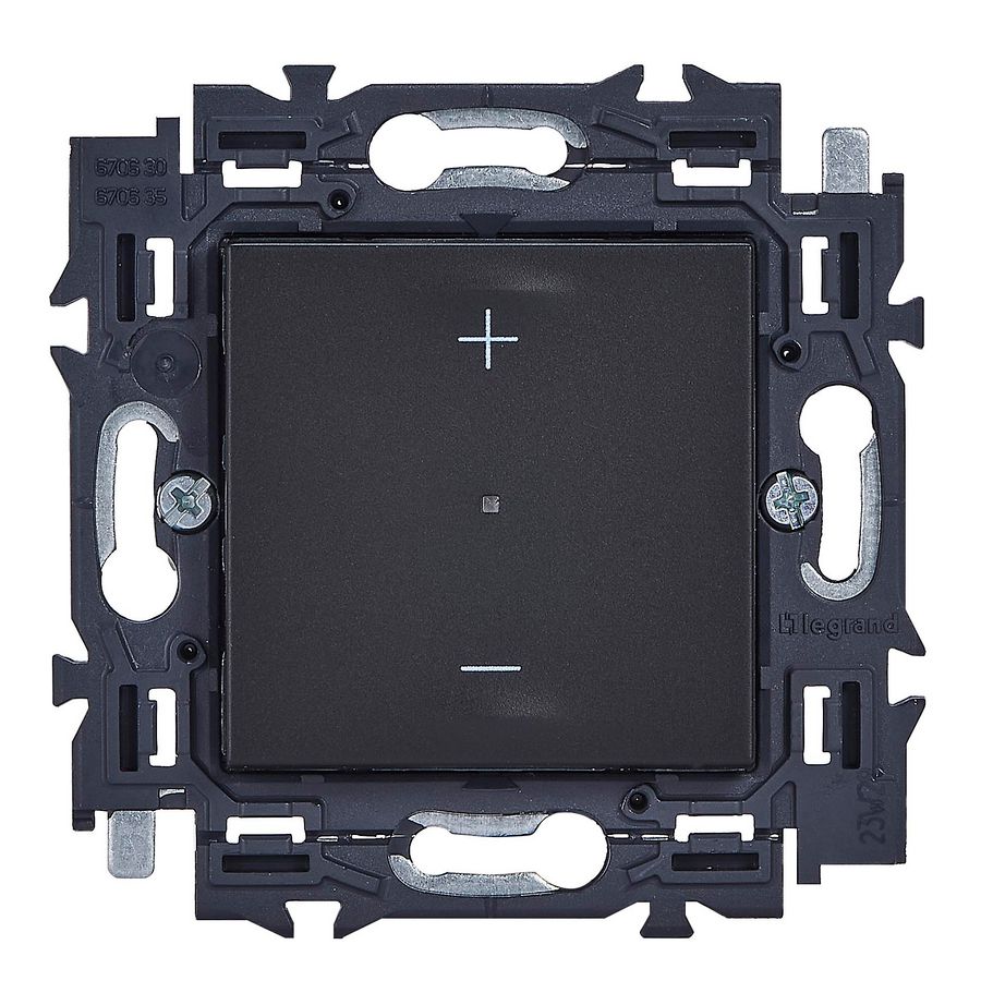 Dimmer 3-draads 2 modulen zwart Valena Next