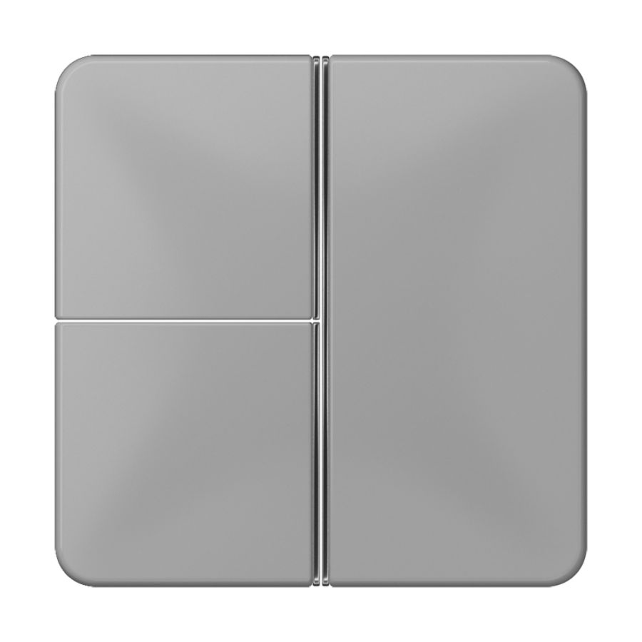 Tastafdekking 3-voudig compleet CD grijs KNX