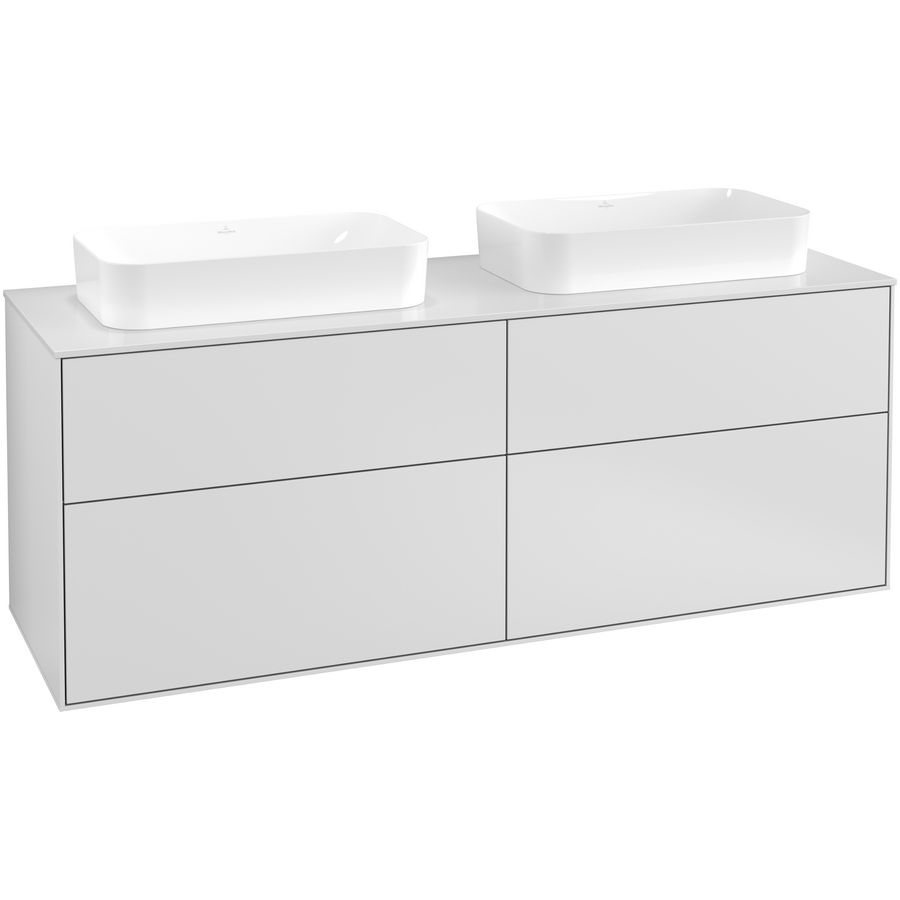 Wastafelonderkast Finion 1600x603x501mm White Matt Lacquer F72100MT