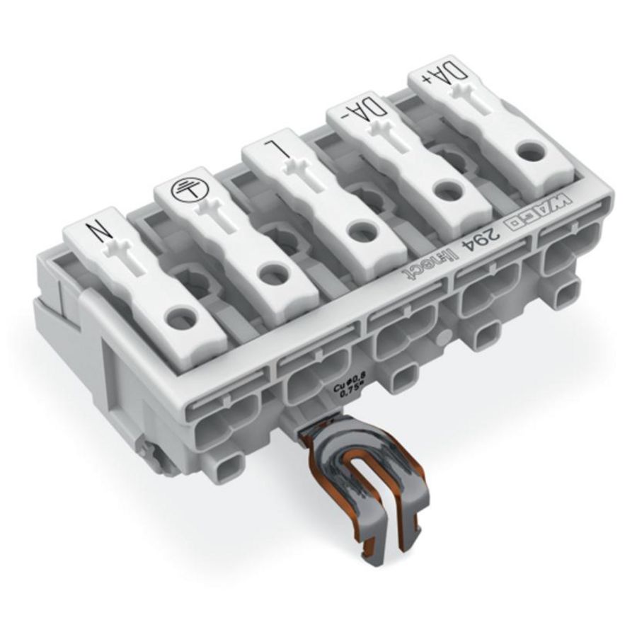 Kroonklem Drukknop extern Linect wit 294-8235 VVE=250