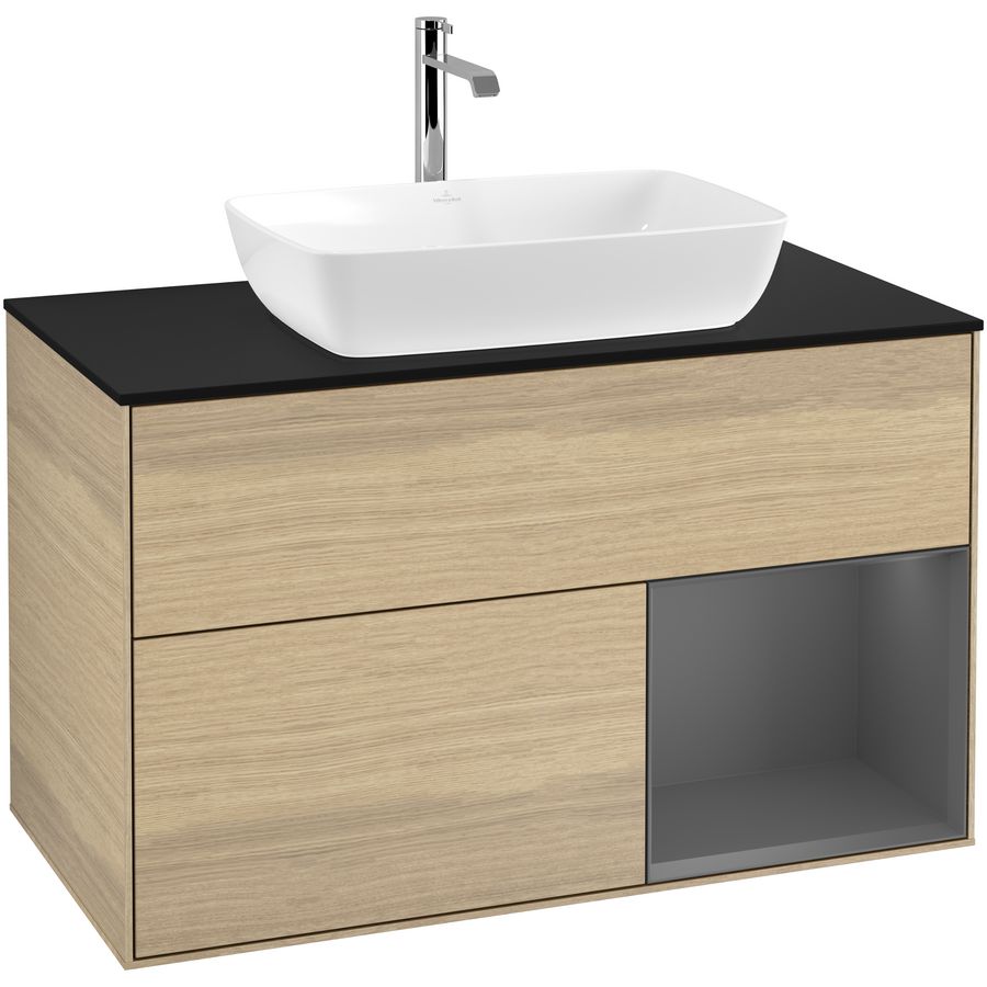 Wastafelonderkast Finion 1000x603x501mm Oak Veneer F782GKPC