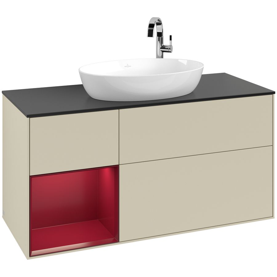 Wastafelonderkast Finion 1200x603x501mm S.Grey Matt Lacquer F942HBHJ