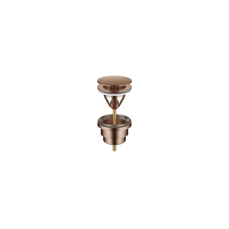 Afvoer. z.drukafsluiter 1 1/4" Brons gebors.