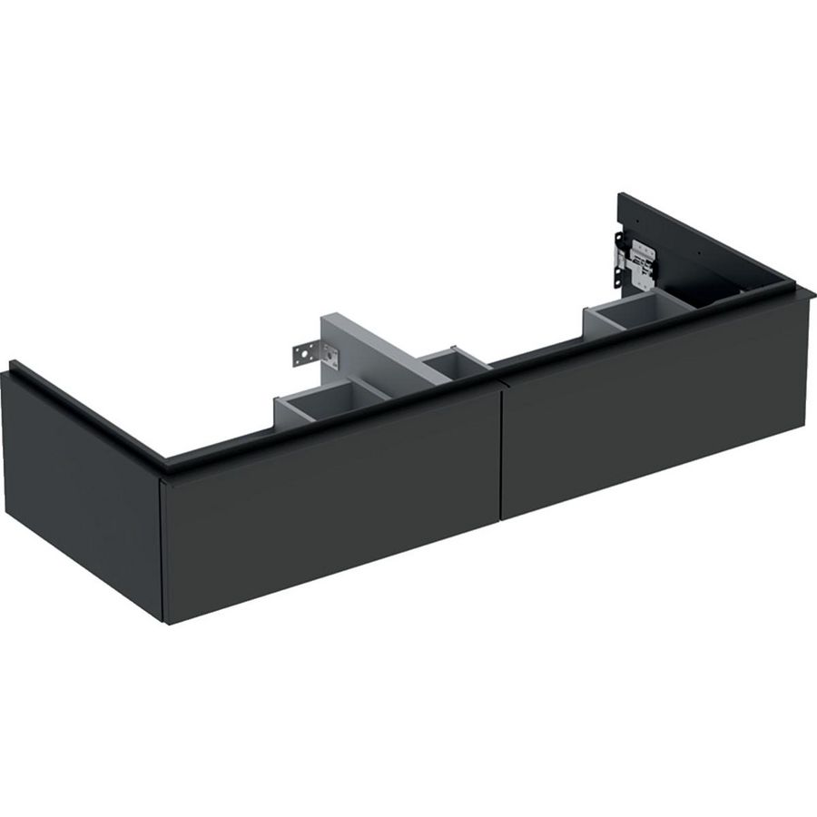 iCon onderkast tbv dubbelewastafel twee laden 120cm lava mat