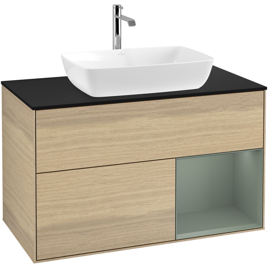 Wastafelonderkast Finion 1000x603x501mm Oak Veneer F782GMPC