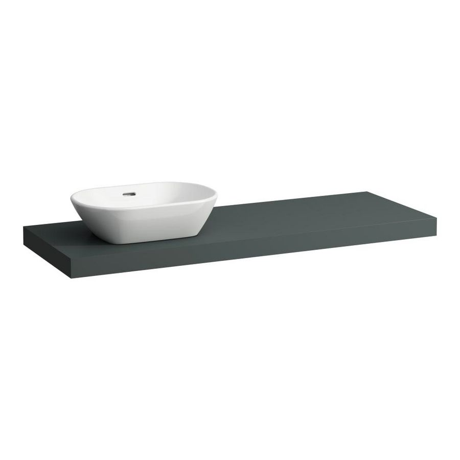Wastafelblad LANI 140cm met uitsparing links traffic grey