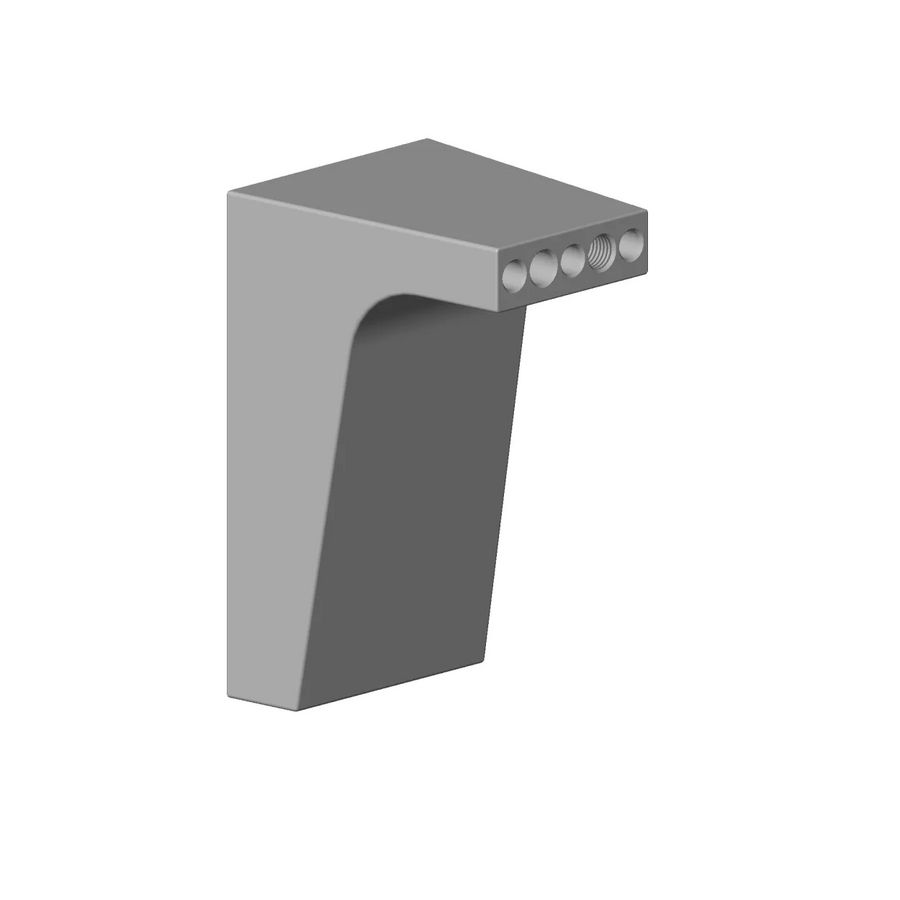 Houder voor handdoekhouder 35x61x40mm Platina geb
