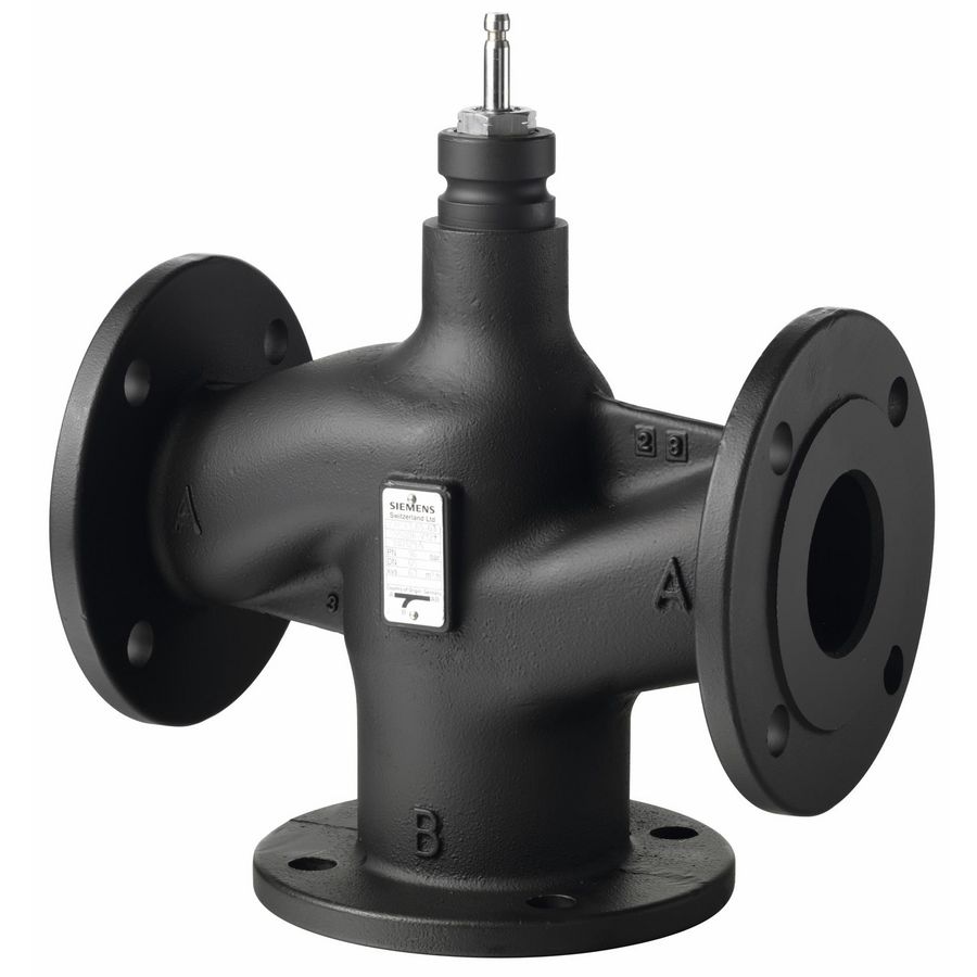 Driewegregelafsluiter, flens, PN16, DN150, kvs 315 Siemens